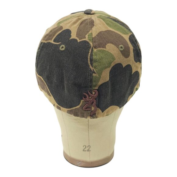 Browning Camo FlexFit L/XL Camo Cap Hat Baseball Hunter Trucker Embroidered Logo - Picture 4 of 14